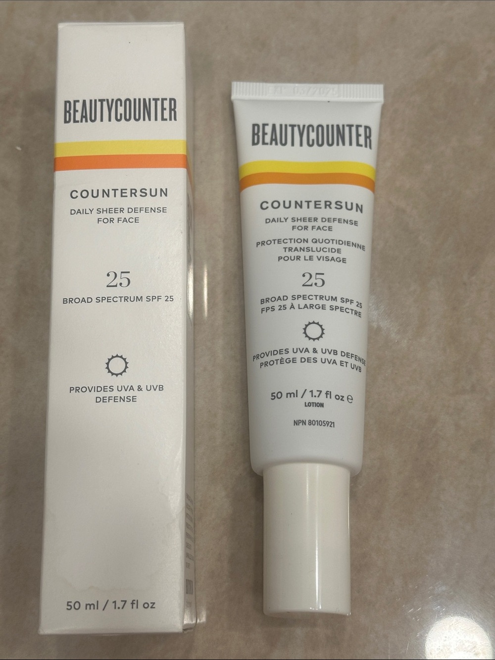 NIB Beautycounter Countersun Daily Sheer Defense for Face 50 ml